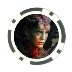 Digital Fantasy Girl Art Poker Chip Card Guard