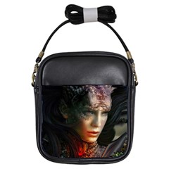 Digital Fantasy Girl Art Girls Sling Bags