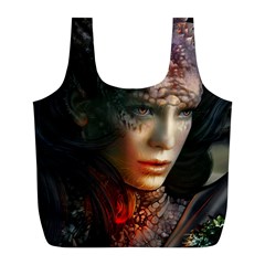 Digital Fantasy Girl Art Full Print Recycle Bags (L) 