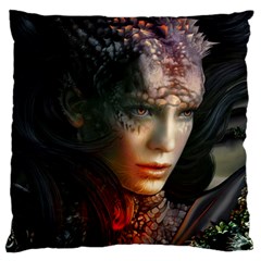 Digital Fantasy Girl Art Large Flano Cushion Case (One Side)