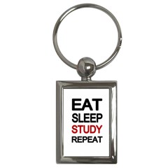 Eat Sleep Study Repeat Key Chains (rectangle)  by Valentinaart