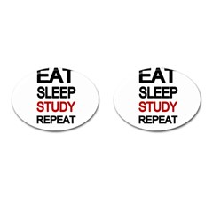 Eat Sleep Study Repeat Cufflinks (oval) by Valentinaart