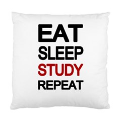 Eat Sleep Study Repeat Standard Cushion Case (one Side) by Valentinaart