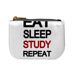 Eat Sleep Study Repeat Mini Coin Purses by Valentinaart