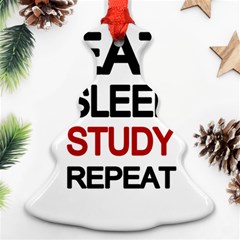 Eat Sleep Study Repeat Ornament (christmas Tree)  by Valentinaart