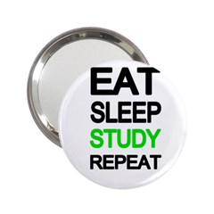 Eat Sleep Study Repeat 2 25  Handbag Mirrors by Valentinaart