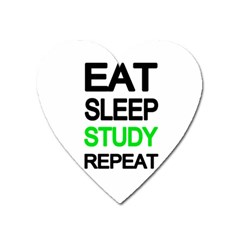 Eat Sleep Study Repeat Heart Magnet by Valentinaart