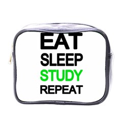 Eat Sleep Study Repeat Mini Toiletries Bags by Valentinaart