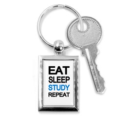 Eat Sleep Study Repeat Key Chains (rectangle)  by Valentinaart