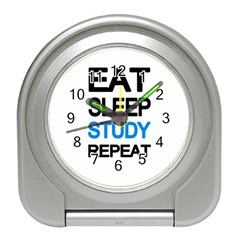 Eat Sleep Study Repeat Travel Alarm Clocks by Valentinaart