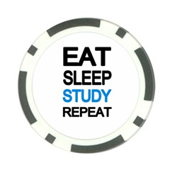 Eat Sleep Study Repeat Poker Chip Card Guard by Valentinaart