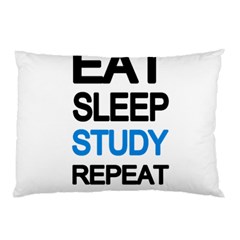 Eat Sleep Study Repeat Pillow Case by Valentinaart