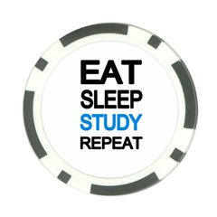 Eat Sleep Study Repeat Poker Chip Card Guard (10 Pack) by Valentinaart