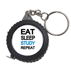 Eat Sleep Study Repeat Measuring Tapes by Valentinaart