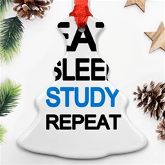 Eat Sleep Study Repeat Christmas Tree Ornament (two Sides) by Valentinaart