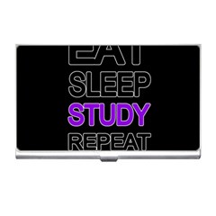 Eat Sleep Study Repeat Business Card Holders by Valentinaart