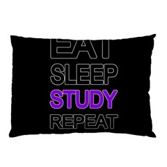 Eat Sleep Study Repeat Pillow Case by Valentinaart