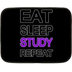 Eat Sleep Study Repeat Fleece Blanket (mini) by Valentinaart