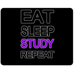 Eat Sleep Study Repeat Fleece Blanket (medium)  by Valentinaart