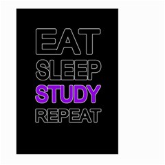 Eat Sleep Study Repeat Large Garden Flag (two Sides) by Valentinaart