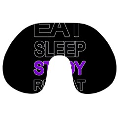 Eat Sleep Study Repeat Travel Neck Pillows by Valentinaart