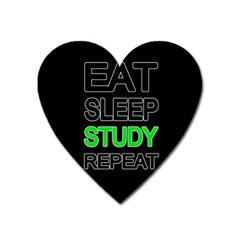 Eat Sleep Study Repeat Heart Magnet by Valentinaart