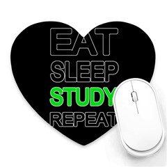 Eat Sleep Study Repeat Heart Mousepads by Valentinaart