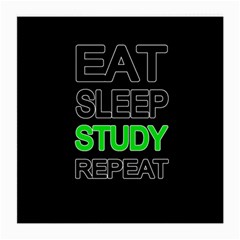 Eat Sleep Study Repeat Medium Glasses Cloth (2-side) by Valentinaart