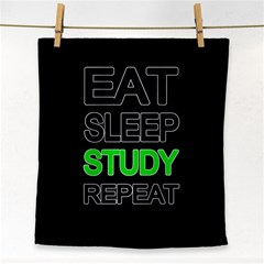 Eat Sleep Study Repeat Face Towel by Valentinaart