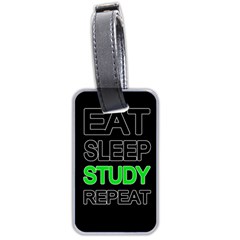 Eat Sleep Study Repeat Luggage Tags (two Sides) by Valentinaart