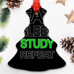 Eat Sleep Study Repeat Ornament (christmas Tree)  by Valentinaart