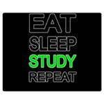 Eat sleep study repeat Double Sided Flano Blanket (Medium)  60 x50  Blanket Front