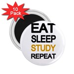 Eat sleep study repeat 2.25  Magnets (10 pack)  Front