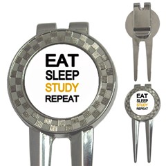 Eat Sleep Study Repeat 3-in-1 Golf Divots by Valentinaart