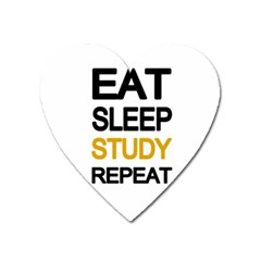 Eat Sleep Study Repeat Heart Magnet by Valentinaart