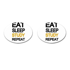 Eat Sleep Study Repeat Cufflinks (oval) by Valentinaart