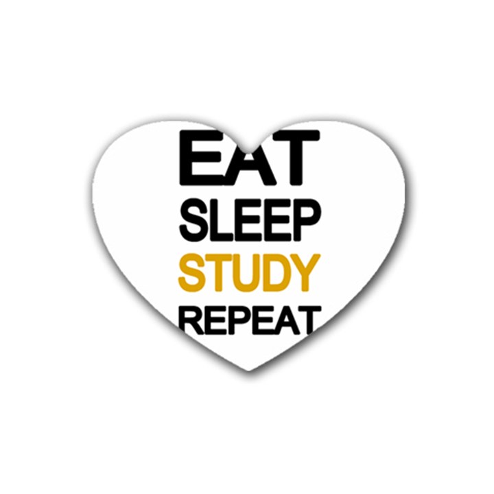 Eat sleep study repeat Heart Coaster (4 pack) 