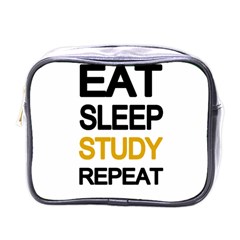 Eat Sleep Study Repeat Mini Toiletries Bags by Valentinaart