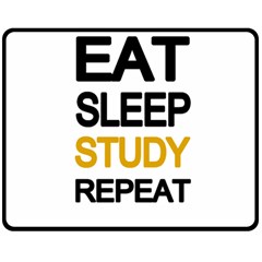 Eat Sleep Study Repeat Double Sided Fleece Blanket (medium) 