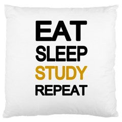 Eat Sleep Study Repeat Standard Flano Cushion Case (one Side) by Valentinaart