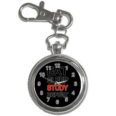 Eat Sleep Study Repeat Key Chain Watches by Valentinaart