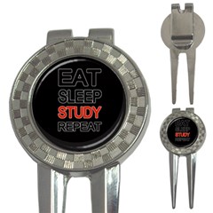 Eat Sleep Study Repeat 3-in-1 Golf Divots by Valentinaart