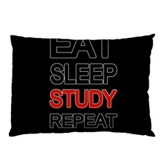 Eat Sleep Study Repeat Pillow Case by Valentinaart