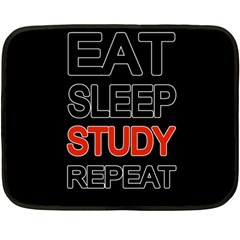 Eat Sleep Study Repeat Fleece Blanket (mini) by Valentinaart