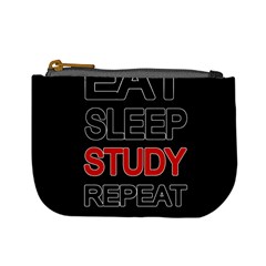 Eat Sleep Study Repeat Mini Coin Purses by Valentinaart