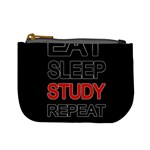 Eat sleep study repeat Mini Coin Purses Front