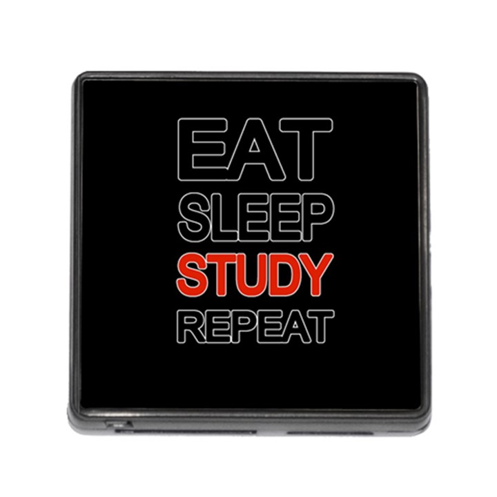 Eat sleep study repeat Memory Card Reader (Square)