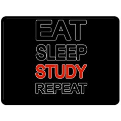 Eat Sleep Study Repeat Fleece Blanket (large)  by Valentinaart