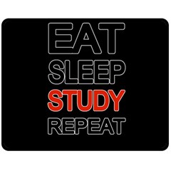 Eat Sleep Study Repeat Fleece Blanket (medium)  by Valentinaart