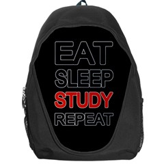 Eat Sleep Study Repeat Backpack Bag by Valentinaart